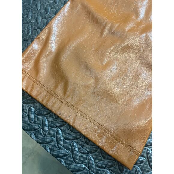 FREE PEOPLE Star Crossed Lovers Straight Pants Vegan Leather Womens Size 8 - Picture 9 of 11